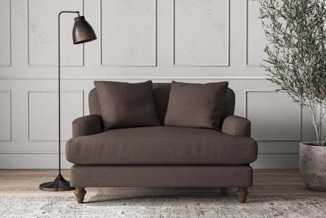 nkuku Deni Love Seat - Make To Order - One Size - Recycled Cotton Mocha