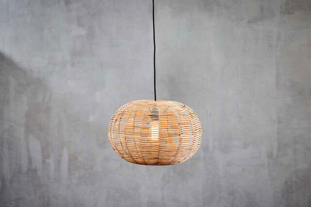 nkuku Noko Wicker Round Pendant - Lights - Large - Natural