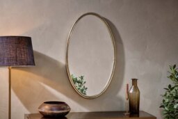 nkuku Almora Oval Mirror - Mirrors - One Size - Antique Brass