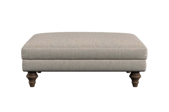 nkuku Deni Dining Footstool - Make To Order - Medium - Brera Linen Natural