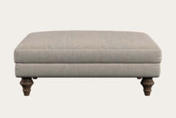 nkuku Deni Dining Footstool - Make To Order - Medium - Brera Linen Charcoal