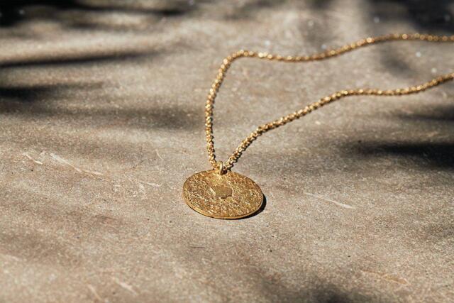 nkuku Karnataka Disc Pendant Necklace - Gifting - One Size - Gold