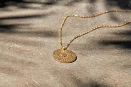 nkuku Karnataka Disc Pendant Necklace - Gifting - One Size - Gold