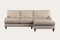 nkuku Marri Large Right Hand Chaise Sofa - Make To Order - Recycled Cotton Natural - No Colour