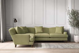 nkuku Deni Left Hand Corner Sofa - Make To Order - Super Grand - Brera Linen Sage