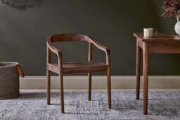 nkuku Anbu Acacia Dining Chair - Seating - One Size - Washed Walnut