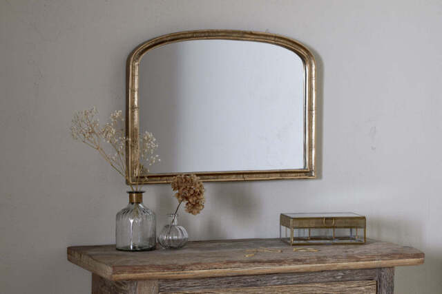 nkuku Almora Wall Mirror - Mirrors - Extra Small - Antique Brass