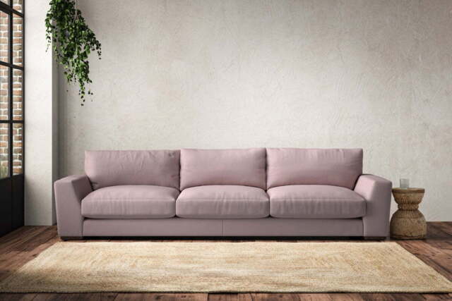 nkuku Guddu Sofa - Make To Order - Super Grand - Recycled Cotton Lavender