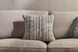 nkuku Mika Recycled Cushion Cover - Textiles - Black/Natural - 50 x 50 cm