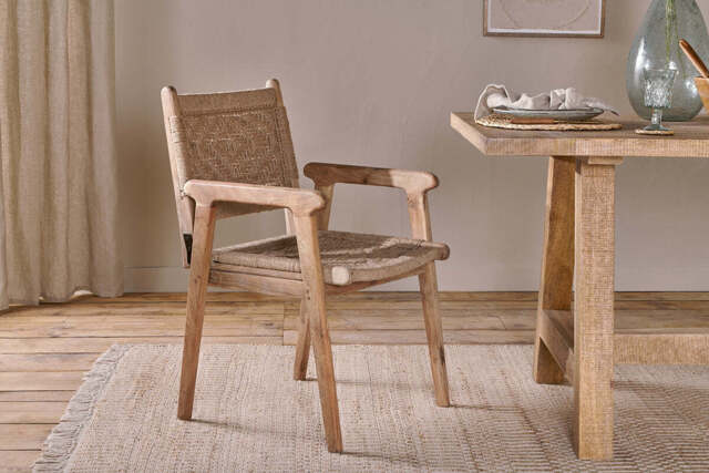 nkuku Vinay Woven Dining Chair - Seating - One Size - Natural