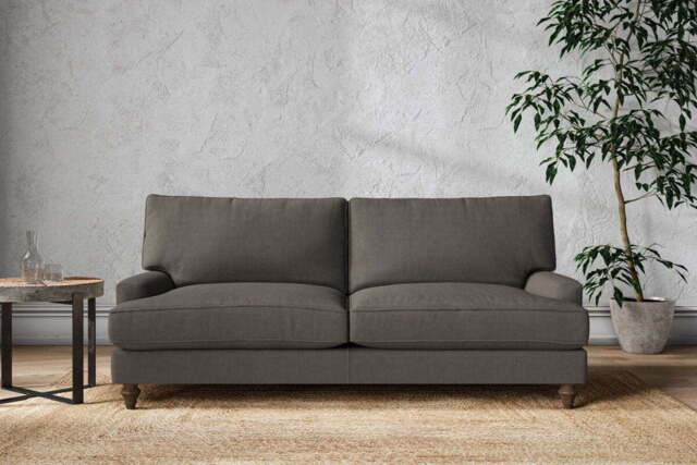 nkuku Marri Large Sofa - Make To Order - Brera Linen Granite - No Colour