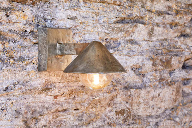nkuku Rhya Outdoor Wall Lamp - Lights - One Size - Antique Brass