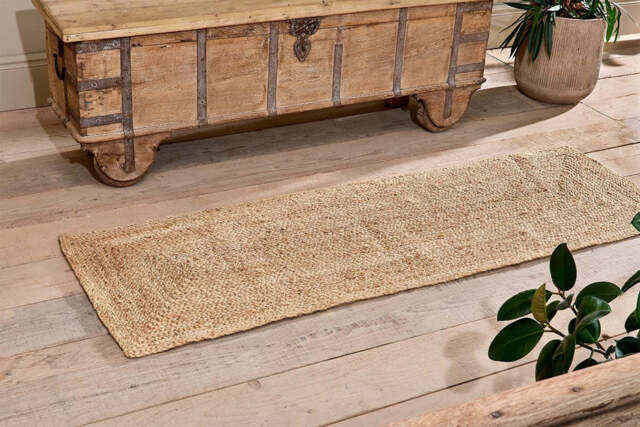 nkuku Braided Hemp Floor Runner - Rugs - Brown - Natural