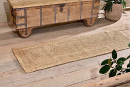 nkuku Braided Hemp Floor Runner - Rugs - Brown - Natural