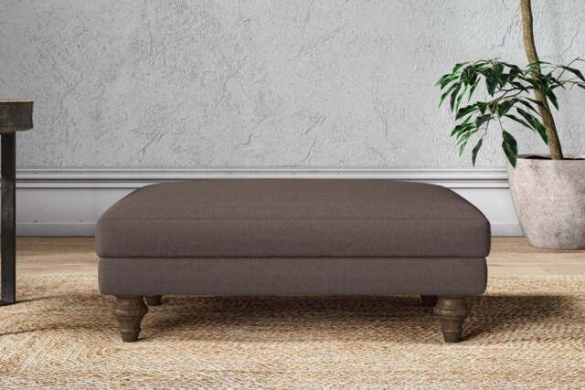 nkuku Marri Dining Footstool - Make To Order - Medium - Recycled Cotton Mocha