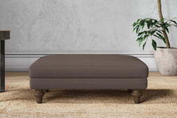 nkuku Marri Dining Footstool - Make To Order - Medium - Recycled Cotton Mocha