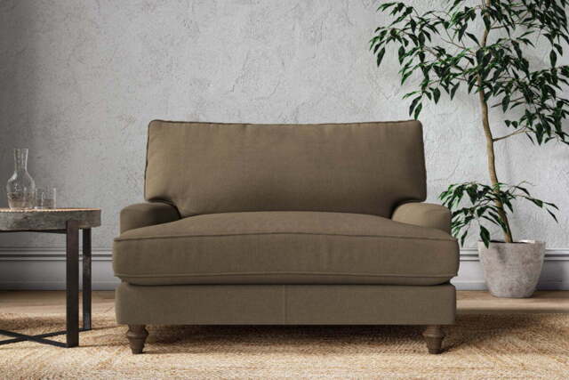 nkuku Marri Love Seat - Make To Order - One Size - Brera Linen Chestnut