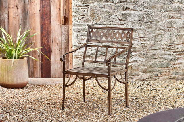 nkuku Bahula Decorative Iron Dining Chair - Garden - One Size - Black