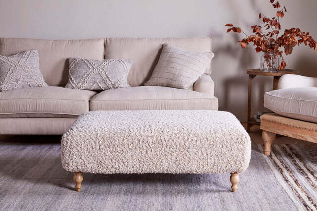 nkuku Otas Teddy Ottoman - Seating - One Size - Off White