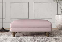 nkuku Deni Dining Footstool - Make To Order - Medium - Recycled Cotton Lavender