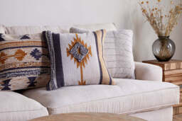 nkuku Tussi Mara Cushion Cover - Textiles - Mustard/Grey - 50 x 50 cm