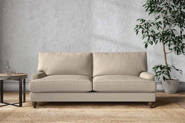 nkuku Marri Large Sofa - Make To Order - Recycled Cotton Stone - No Colour