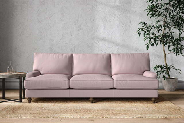 nkuku Marri Sofa - Make To Order - Super Grand - Recycled Cotton Lavender