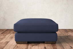 nkuku Guddu Dining Footstool - Make To Order - Medium - Recycled Cotton Navy