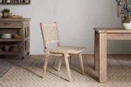 nkuku Vinay Woven Armless Dining Chair - Seating - One Size - Natural