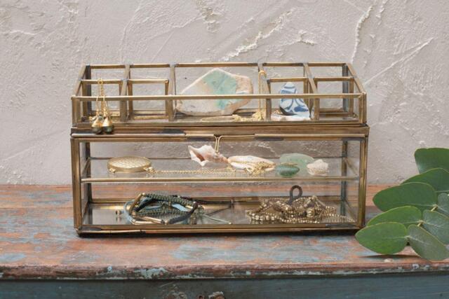 nkuku Bequai Open Jewellery Box - Gifting - One Size - Antique Brass
