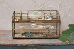nkuku Bequai Open Jewellery Box - Gifting - One Size - Antique Brass