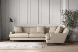 nkuku Deni Right Hand Corner Sofa - Make To Order - Grand - Recycled Cotton Stone
