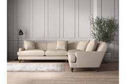 nkuku Deni Corner Sofa - Make To Order - Grand - Recycled Cotton Natural