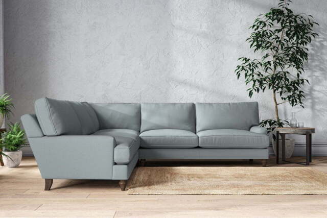 nkuku Marri Corner Sofa - Make To Order - Grand - Recycled Cotton Horizon