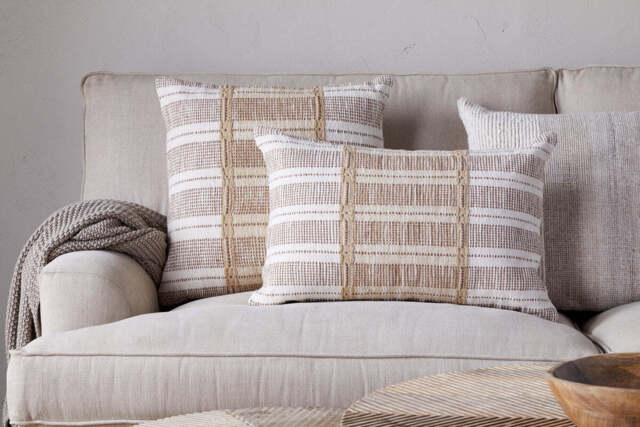 nkuku Nayika Cotton Cushion Cover - Textiles - Rust - 60 x 40 cm