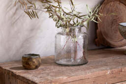 nkuku Akra Recycled Glass Vase - Vases & Planters - One Size - Clear