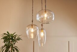nkuku Otoro Statement Recycled Glass Cluster Pendant - Lights - One Size - Clear
