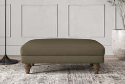 nkuku Deni Dining Footstool - Make To Order - Medium - Recycled Cotton Moss
