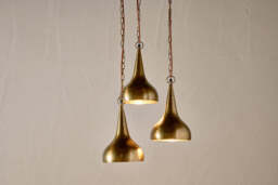 nkuku Quinn Hammered Metal Cluster Lamp - Lights - One Size - Antique Brass
