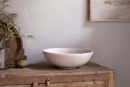 nkuku Kayanna Ceramic Decorative Bowl - Decorative Accessories - One Size - White