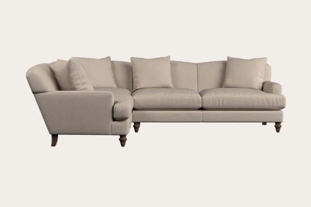 nkuku Deni Large Right Hand Corner Sofa - Make To Order - Recycled Cotton Natural - No Colour