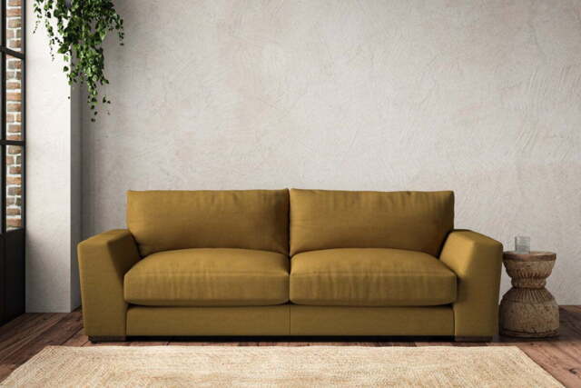 nkuku Guddu Large Sofa - Make To Order - Recycled Cotton Ochre - No Colour