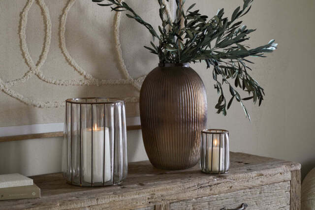 nkuku Hava Lantern - Candles Holders & Lanterns - Small - Clear