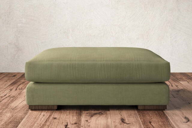 nkuku Guddu Dining Footstool - Make To Order - Grand - Brera Linen Sage