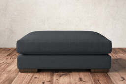 nkuku Guddu Dining Footstool - Make To Order - Grand - Recycled Cotton Thunder