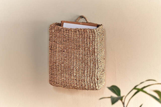 nkuku Putlar Seagrass Wall Hung Basket - Storage - Large - Natural
