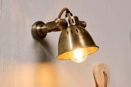 nkuku Tubu Brass Spot Light - Lights - One Size - Antique Brass