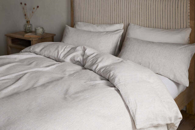 nkuku Borba Hemp & Cotton Duvet Cover - Textiles - Double - Espresso
