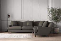 nkuku Deni Right Hand Corner Sofa - Make To Order - Super Grand - Brera Linen Granite