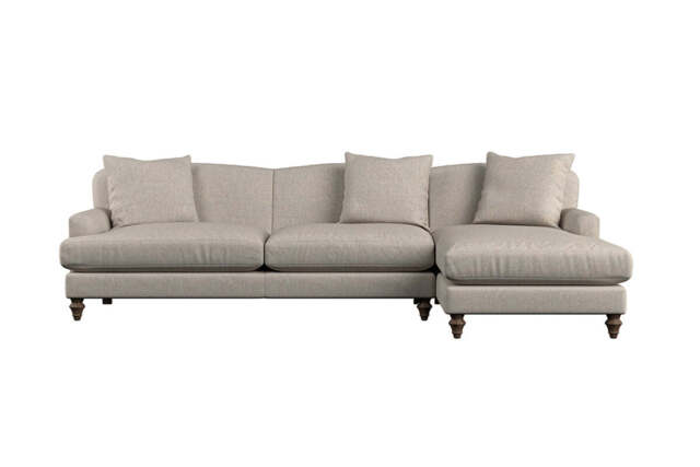 nkuku Deni Right Hand Chaise Sofa - Make To Order - Grand - Brera Linen Natural